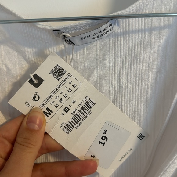 White Cropped Tank Zara - Picture 2 of 4